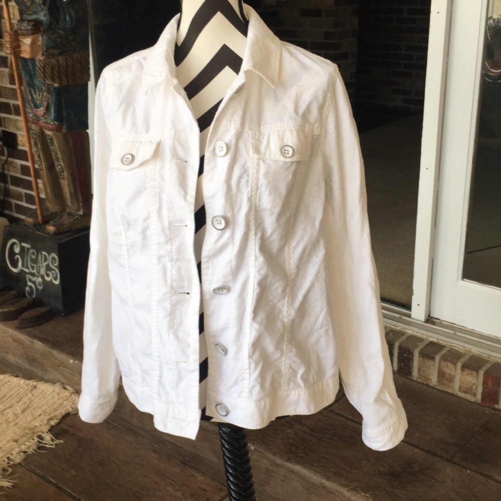White linen jacket